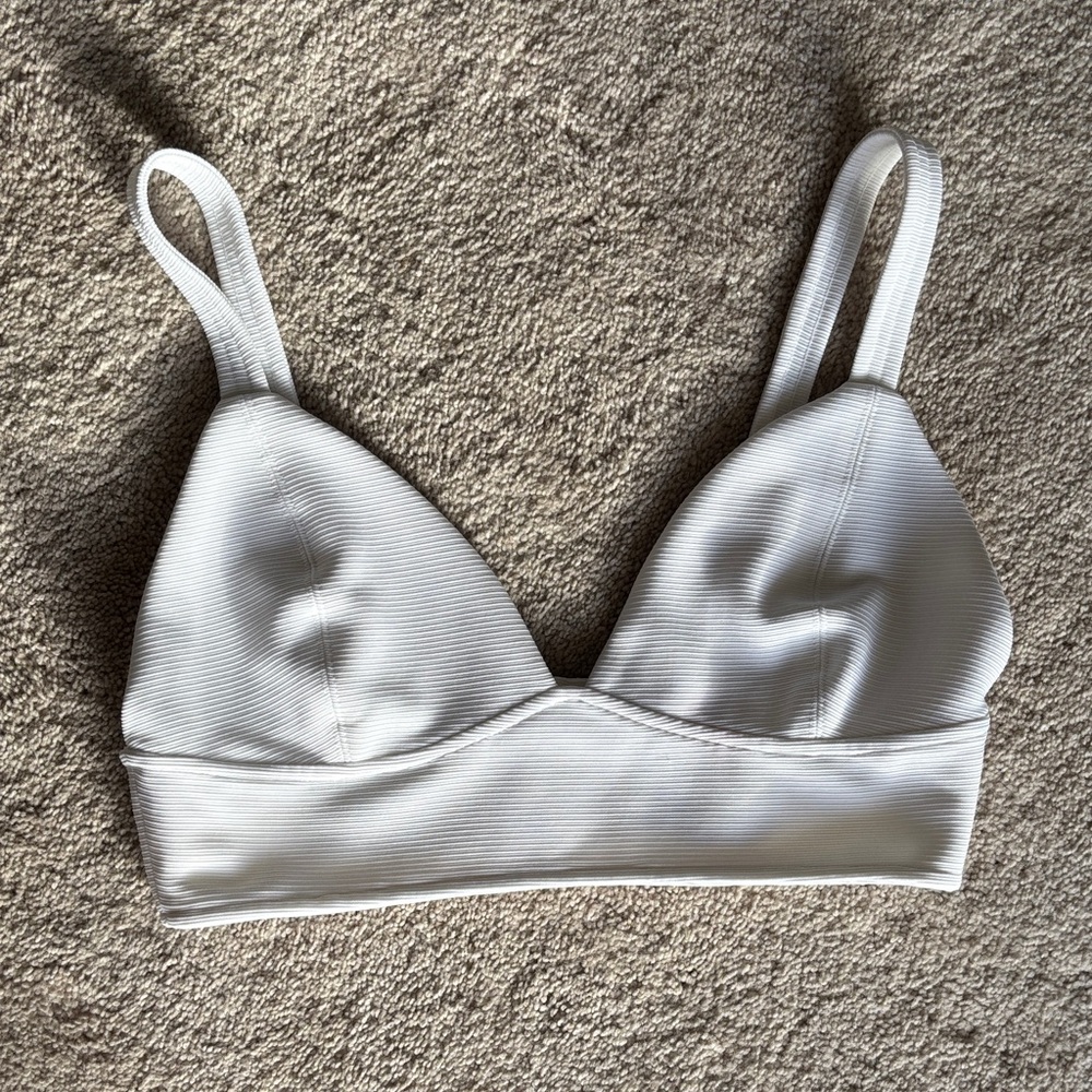 Forever 21 White Ribbed Bralette